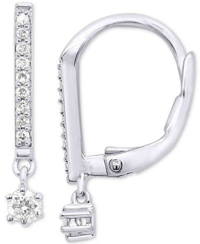 Forever Grown Diamonds Lab-created Diamond Dangle Earrings (1/6 Ct. T.w.) In Sterling Silver