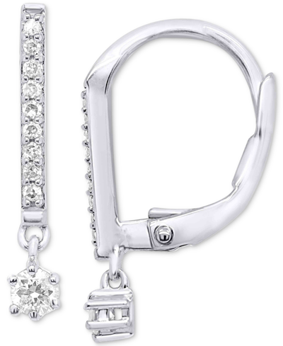 Forever Grown Diamonds Lab-created Diamond Dangle Earrings (1/6 Ct. T.w.) In Sterling Silver Or 14k Gold-plated Sterling Si