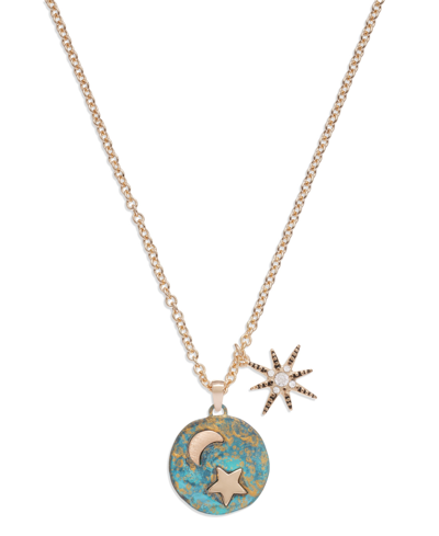 Robert Lee Morris Soho Women's Celestial Patina Charm Necklace In Green Patina