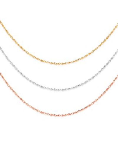 Italian Gold 14k Gold 14k White Gold 14k Rose Gold Necklaces 16 20 Perfectina Chain