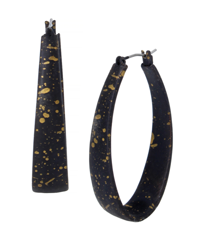 Robert Lee Morris Soho Women's Patina Oval Hoop Earrings In Black