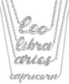 Shop Effy Collection Effy Diamond Zodiac Necklace Collection In Sterling Silver