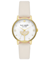 Kate Spade Women's Goldtone Stainless Steel, Crystal, & Leather Strap Watch In Champagne