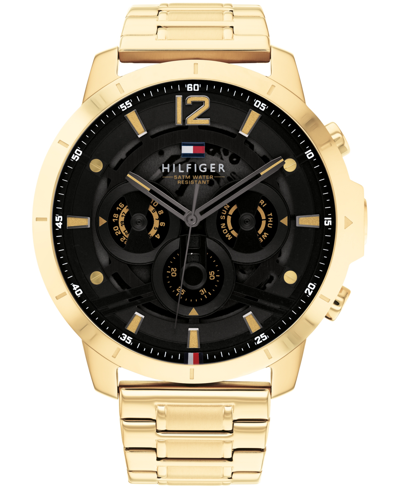Tommy Hilfiger Men's Gold-tone Stainless Steel Bracelet Watch 50mm