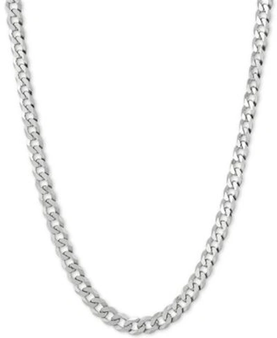 Giani Bernini Flat Curb Link Chain Necklace 18 24 In Sterling Silver Or 18k Gold Plated Silver Silver