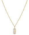 UNWRITTEN GOLD FLASH-PLATED EVIL EYE. HAMSA, STAR PENDANT NECKLACE