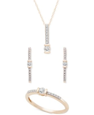 Wrapped Certified Diamond Linear Motif Jewelry Collection In 14k Gold Created For Macys In Yellow Gold