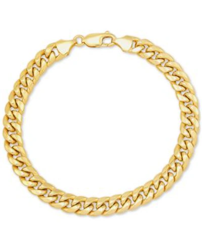 ITALIAN GOLD 7 1 2 9 1 2 MIAMI CUBAN LINK CHAIN BRACELET 7MM IN 10K YELLOW GOLD OR 10K WHITE GOLD