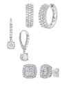Macy's Diamond Earring Collection 1 Ct. T.w. In 14k White Gold In White Gold