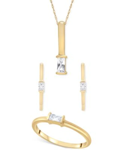 Wrapped Certified Diamond Polished Bar Jewelry Collection In 14k Gold Created For Macys In Yellow Gold
