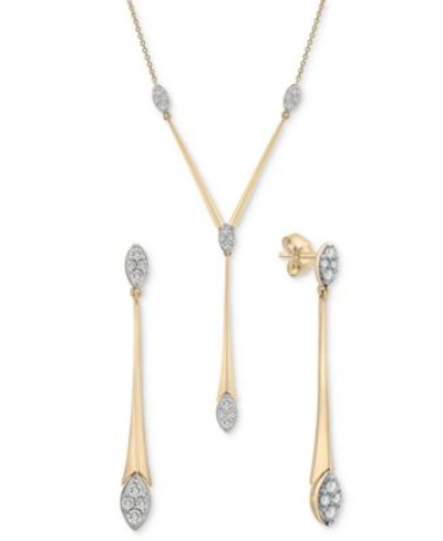 Wrapped In Love Diamond Elongated Drop Jewelry Collection In 14k Gold Created For Macys In Yellow Gold