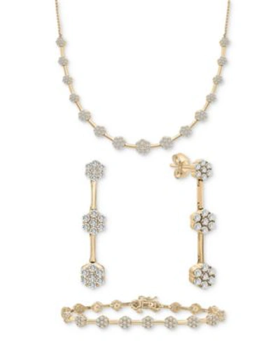 Wrapped In Love Diamond Flower Jewelry Collection In 14k Gold Created For Macys In Yellow Gold
