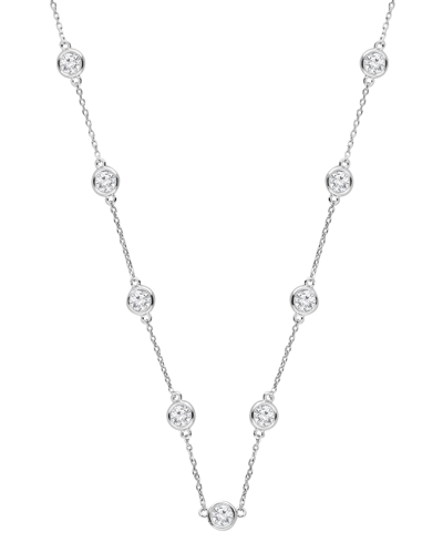 Badgley Mischka Lab Grown Diamond Statement Necklace (6 Ct. T.w.) In 14k White Gold Or 14k Yellow Gold, 18" + 4" Ext