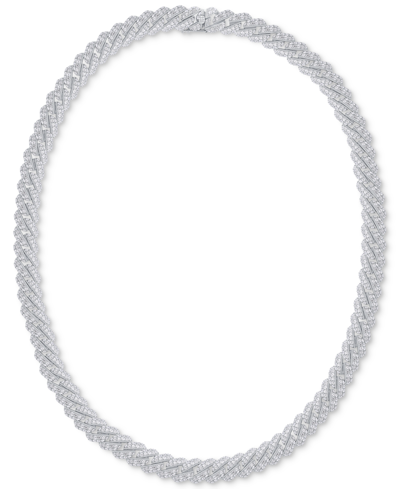 Badgley Mischka Lab Grown Diamond Link 17-1/2" Necklace (15 Ct. T.w.) In 14k White Gold Or 14k Yellow Gold