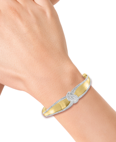 Effy Collection Effy Diamond Swirl Bangle Bracelet (1-3/4 Ct. T.w.) In 14k Two Tone Gold In Two Toned