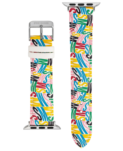 Steve Madden Women's Multi-color Faux Leather Band Designed For Apple Watch 42mm (series 10) & 38/40/41mm