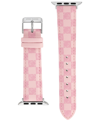 Steve Madden Women's Pink Faux Leather Band Designed For Apple Watch 42mm (series 10) & 38/40/41mm In Pink