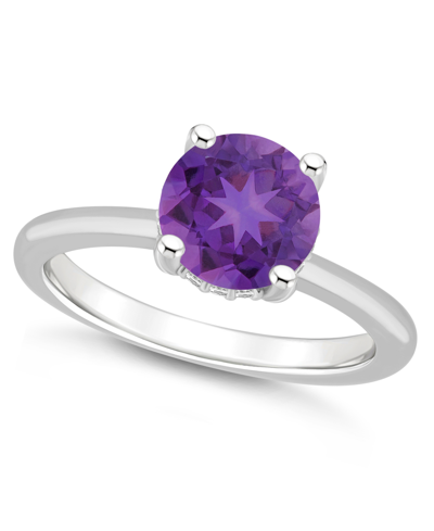 Macy's Women's Amethyst (1-3/4 Ct.t.w.) And Diamond Accent Ring In Sterling Silver