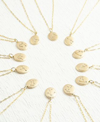 Wrapped Diamond Zodiac Constellation Pendant Necklace Collection In 10k Yellow Gold Created For Macys