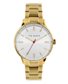 TED BAKER MEN'S COSMOP GOLD-TONE STAINLESS STEEL BRACELET WATCH 42MM