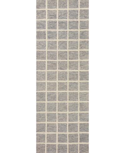 Chris Loves Julia Polly Pol-05 2'6" X 7'6 Runner" Area Rug In Slate