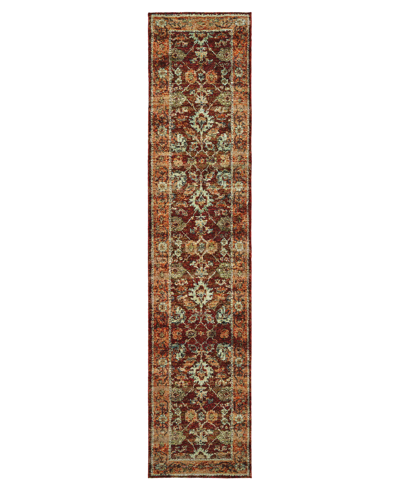 Jhb Design Andorra Viva 5'3" X 7'3" Area Rug In Red
