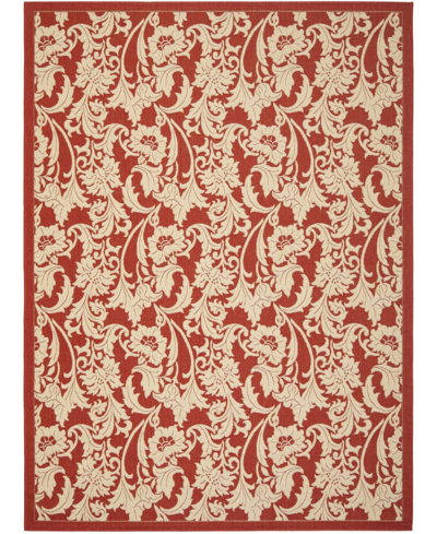 Safavieh Courtyard Cy6565 Red And Creme 5'3" X 7'7" Outdoor Area Rug