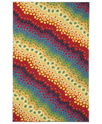 Liora Manne Visions Iv Pop Swirl 3'6" X 5'6" Outdoor Area Rug In Multi
