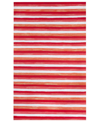 Liora Manne Visions Ii Painted Stripes 8' X 10' Outdoor Area Rug In Red