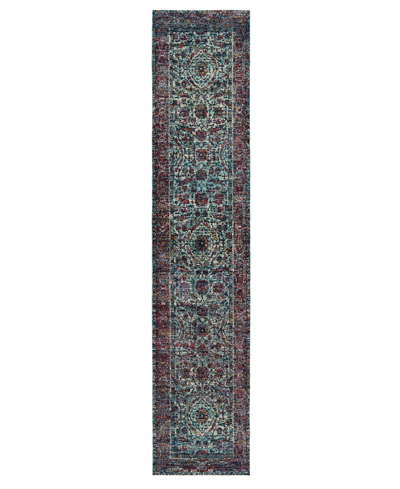 Jhb Design Andorra Pena 2'3" X 8' Runner Rug In Blue