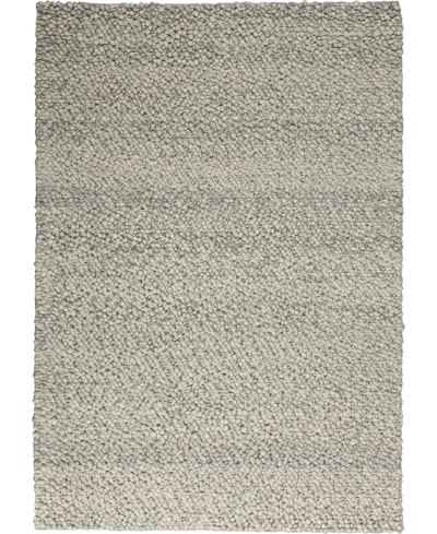 Calvin Klein Ck940 Riverstone Gray And Ivory 8' X 10' Area Rug In Grey,ivory