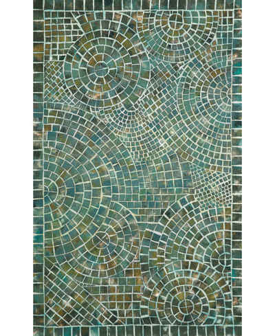 Liora Manne Visions V Arch Tile 5' X 8' Outdoor Area Rug In Turquoise