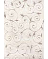 Nuloom Pattern Shag Vine Swirls Maisha 5'3" X 7'6" Area Rug In Cream