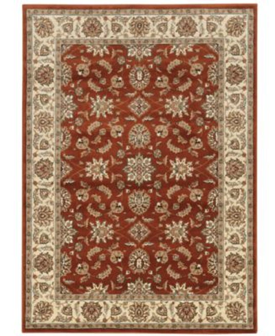 Km Home Closeout  Pesaro Meshed Brick Area Rug Collection In Red