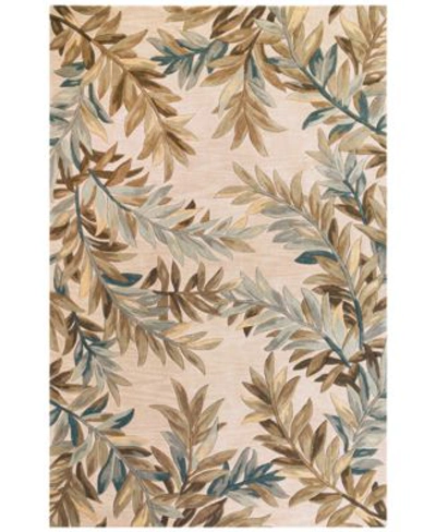 Kas Sparta Tropical Branches Area Rug In Ivory