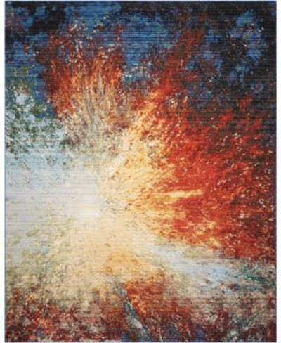 Nourison Chroma Crm02 Paprika Rug In Orange