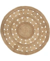 Surya Sundaze Sdz 1008 Wheat Round Area Rug In Wheat