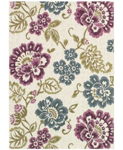 Couristan Dolce 4078 7439 Tivoli Ivory Multi Indoor Outdoor Area Rug Collection