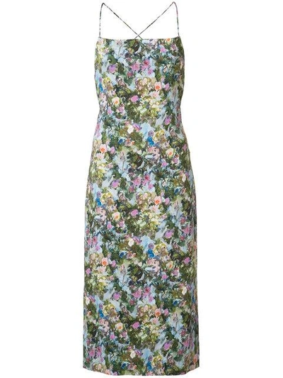 Cushnie Et Ochs Donna Open-back Floral-print Stretch-cady Dress In Floral Print