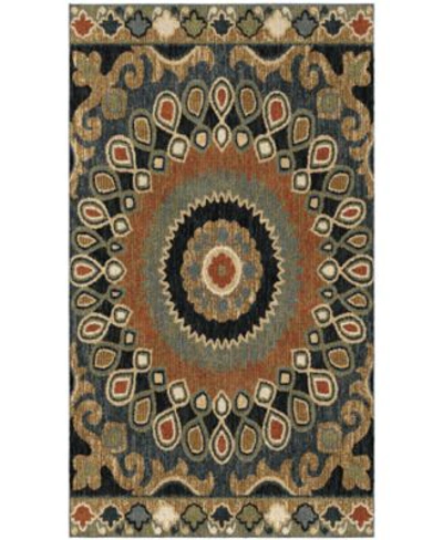 Palmetto Living Next Generation Indo China Multi Area Rug Collection In Blu