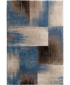 Portland Textiles Closeout  Urban Exposure Flame Area Rug In Blue