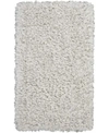 Nourison Luxe Shag Lxs01 Silver Rug In Silver