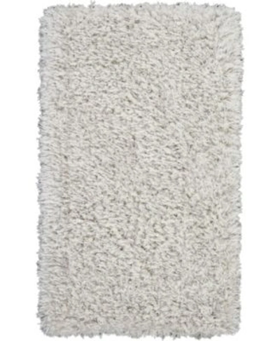 Nourison Luxe Shag Lxs01 Silver Rug