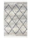 Nourison Oslo Shag Osl01 Silver Rug In Silver