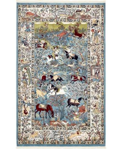 Bayshore Home Zara Zar3 Area Rug Collection In Navy Blue