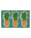 Liora Manne Natura Pineapples Aqua Coir Doormat In Aqua