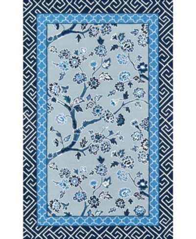 Madcap Cottage Under The Loggia Blossom Dearie Indoor Outdoor Area Rug In Blue