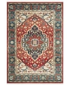 Ralph Lauren Chloe Lrl1221a Red Navy Area Rug In Red