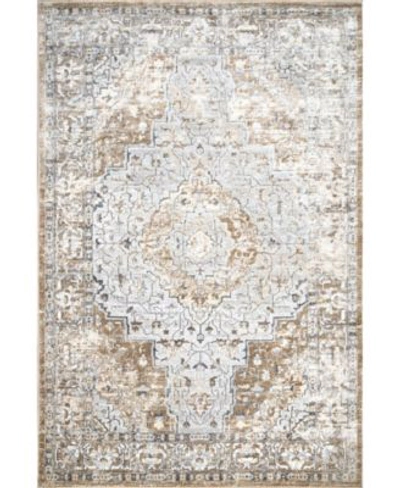 Nuloom Cyme Thea Medallion Beige Area Rug