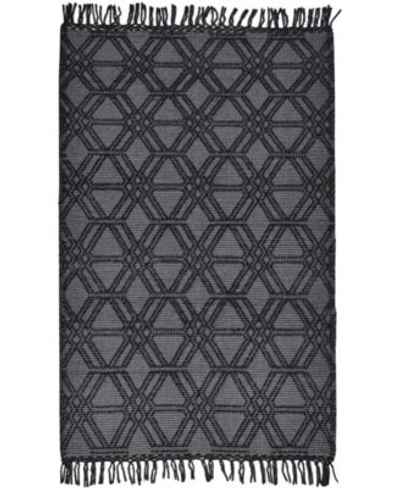 Simply Woven Julie R0807 Charcoal Area Rug